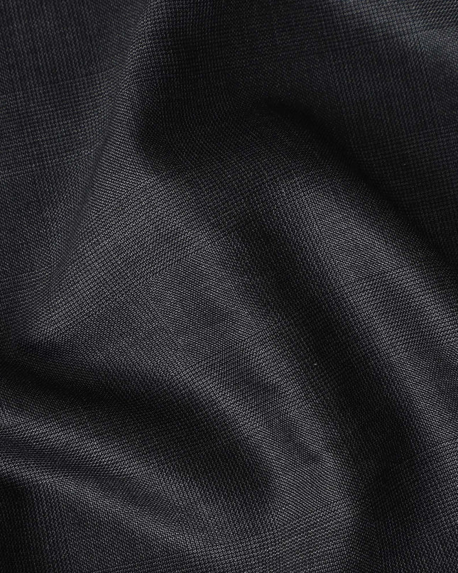 Charcoal Black Loro Piana Wool Suiting 3.75m