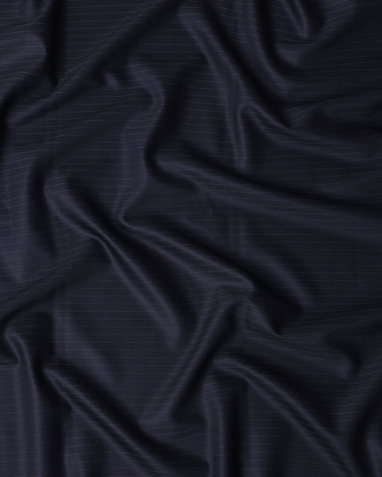 Slate Navy Blue Loro Piana Wool Suiting 3.75m