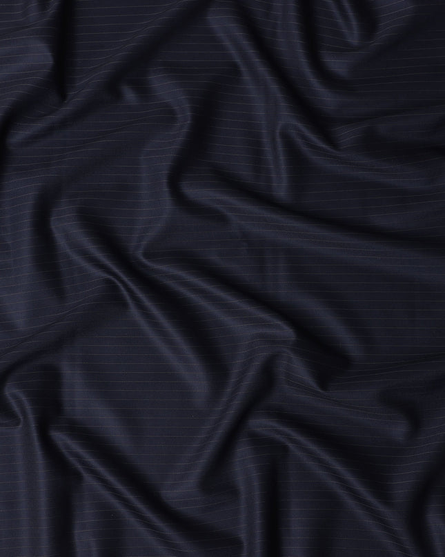 Slate Navy Blue Loro Piana Wool Suiting 3.75m