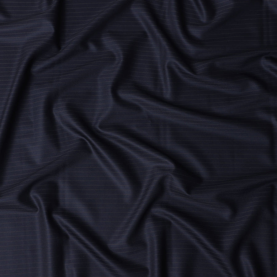 Slate Navy Blue Loro Piana Wool Suiting 3.75m