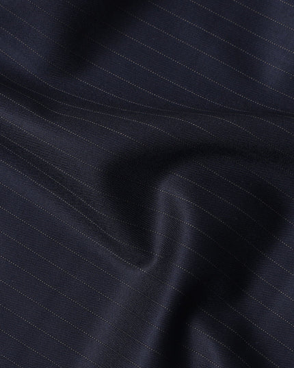 Slate Navy Blue Loro Piana Wool Suiting 3.75m