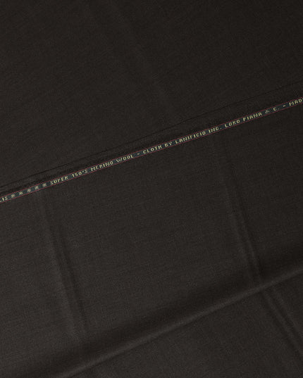Rich Dark Espresso Brown Self Loro Piana Super 150's Merino Wool Suiting Tailoring Fabric Fine 3.75m x 150cm Piece Premium Quality Italian Origin - D32037 Regal Fabrics