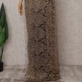 Antique Bronze Chantilly Lace Saree - D31611