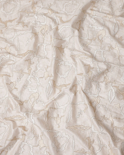 Beige abstract Fabric 150cm | Regal Fabrics