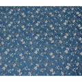 Denim Blue Synthetic Tussar Embroidery Fabric 110cm