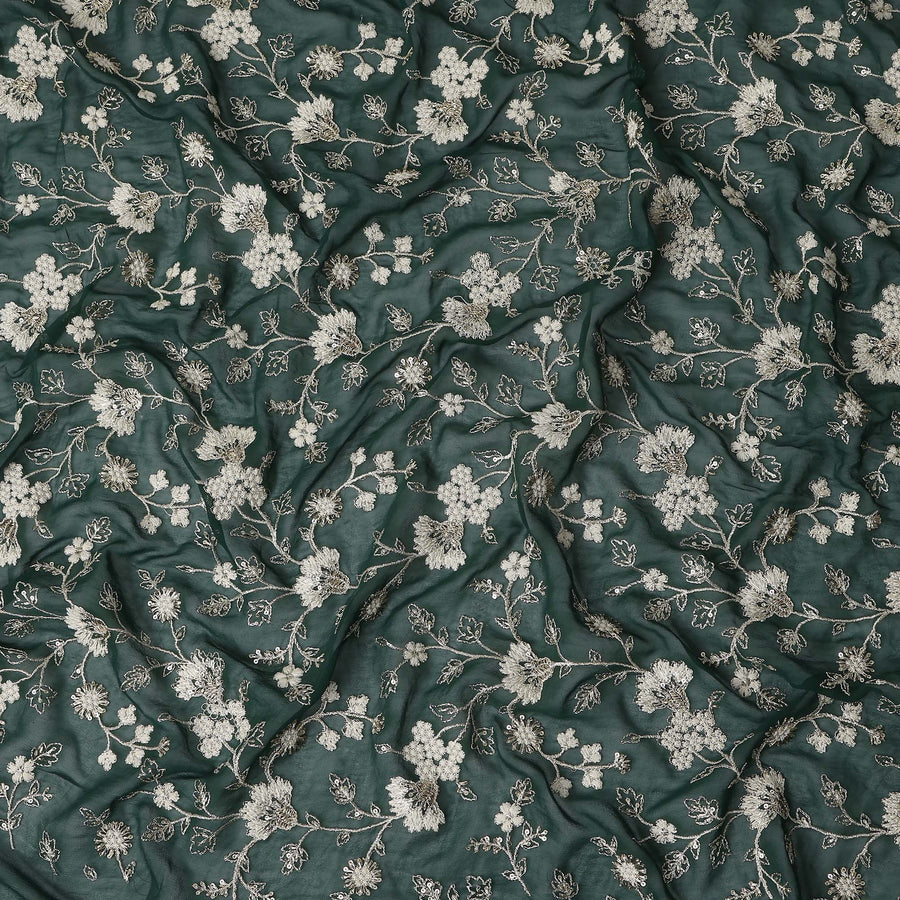 forest green floral Fabric 110cm | Regal Fabrics