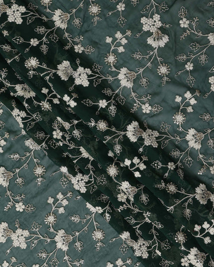 forest green floral Fabric 110cm | Regal Fabrics
