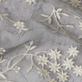silver grey floral Fabric 110cm | Regal Fabrics