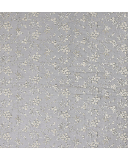 silver grey floral Fabric 110cm | Regal Fabrics