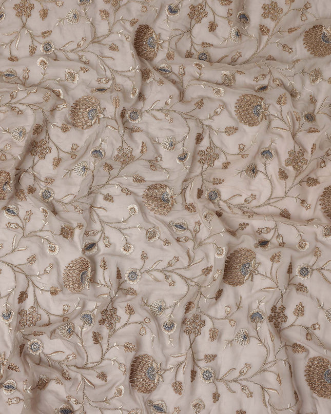 warm taupe beige floral Fabric 110cm | Regal Fabrics