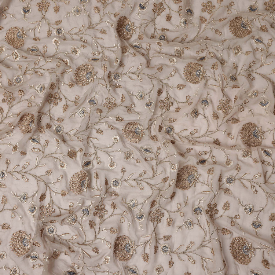 warm taupe beige floral Fabric 110cm | Regal Fabrics