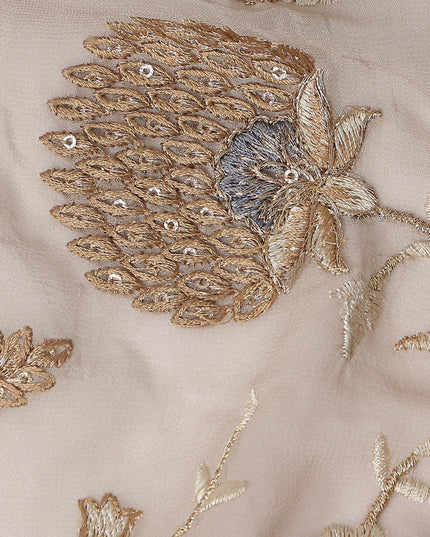 warm taupe beige floral Fabric 110cm | Regal Fabrics