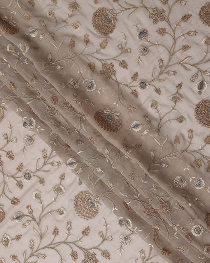 warm taupe beige floral Fabric 110cm | Regal Fabrics