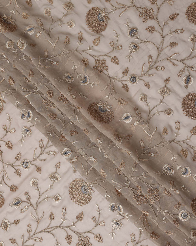 warm taupe beige floral Fabric 110cm | Regal Fabrics