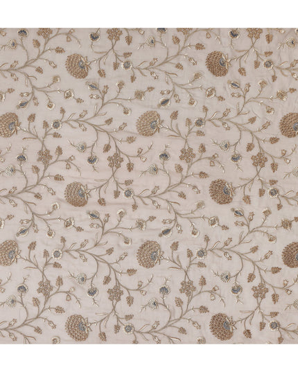 warm taupe beige floral Fabric 110cm | Regal Fabrics