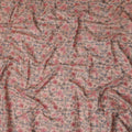 Warm Peach Synthetic Tussar Embroidery Fabric 110cm