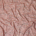 Dusty Rose Synthetic Tussar Embroidery Fabric 110cm