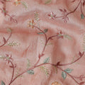 Dusty Rose Synthetic Tussar Embroidery Fabric 110cm