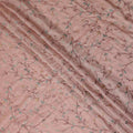 Dusty Rose Synthetic Tussar Embroidery Fabric 110cm