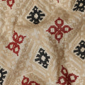 Sand Beige Synthetic Tussar Embroidery Fabric 110cm