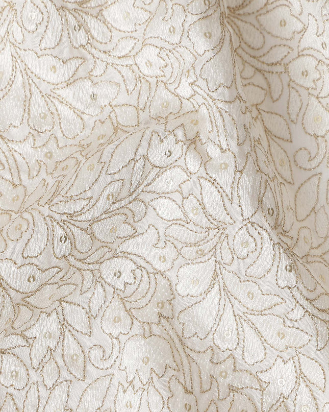 Cream Beige Pure Tussar Silk Fabric 110cm