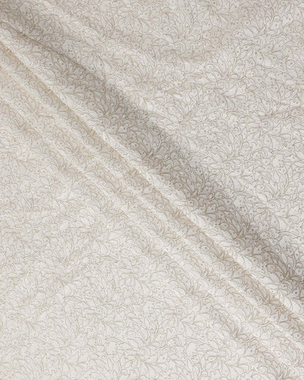 Cream Beige Pure Tussar Silk Fabric 110cm
