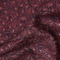 Deep Burgundy Pure Tussar Silk Fabric 110cm