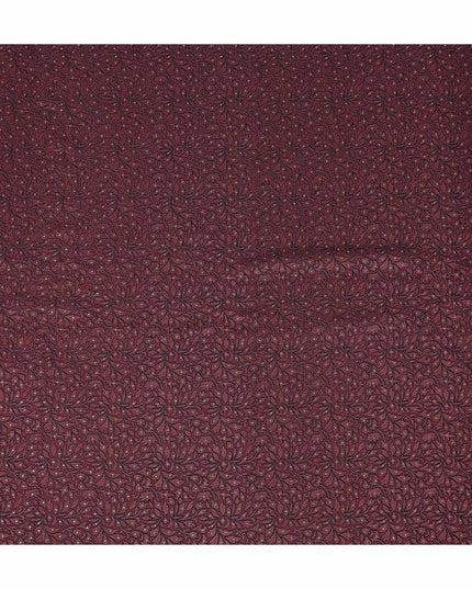 Deep Burgundy Pure Tussar Silk Fabric 110cm