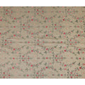 Khaki Beige Synthetic Tussar Embroidery Fabric 110cm