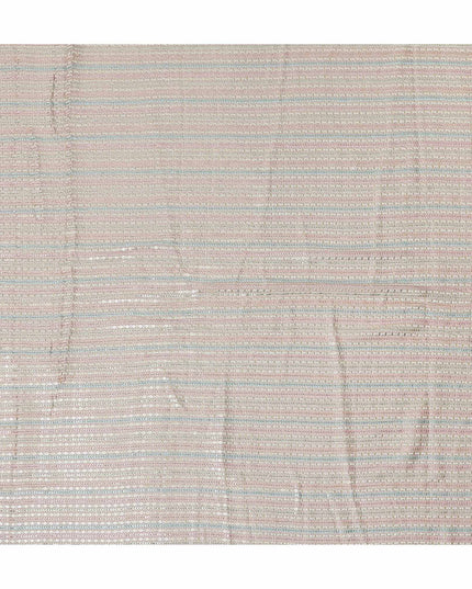 Champagne Beige Synthetic Chiffon Embroidery Fabric 110cm