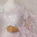 Lilac Blush Floral French Chantilly Lace Saree