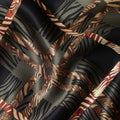 Black Olive Checks Silk Satin Fabric 110cm