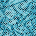 Turquoise Blue Polka Dot Silk Satin Fabric 140cm