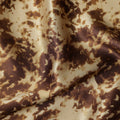 Cream Beige Animal Print Silk Satin Fabric 110cm