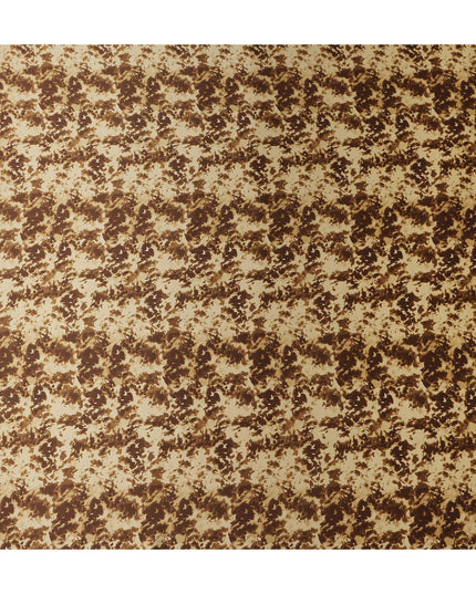 Cream Beige Animal Print Silk Satin Fabric 110cm