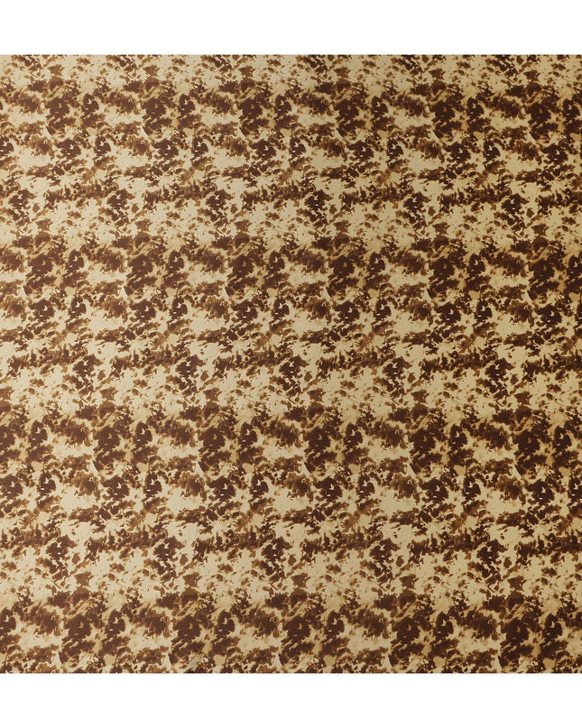 Cream Beige Animal Print Silk Satin Fabric 110cm