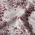Ivory Burgundy Animal Print Silk Satin Fabric 110cm