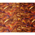 Amber Copper Abstract Silk Satin Fabric 140cm