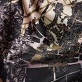 Blush Gold Abstract Silk Satin Fabric 110cm