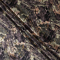 Blush Gold Abstract Silk Satin Fabric 110cm
