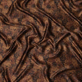 Chestnut Brown Animal Print Silk Satin Fabric 110cm