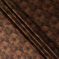 Chestnut Brown Animal Print Silk Satin Fabric 110cm