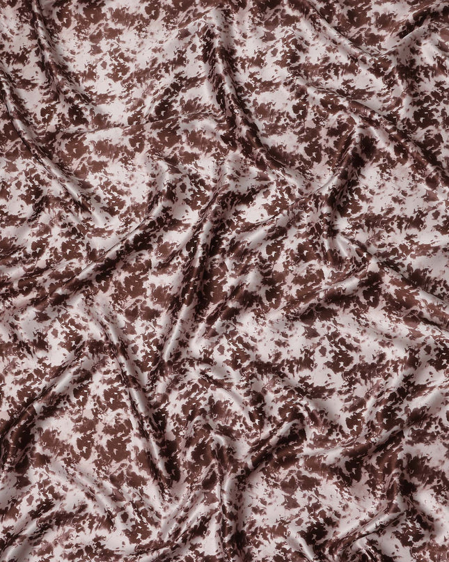 Dusty Rose Animal Print Silk Satin Fabric 110cm
