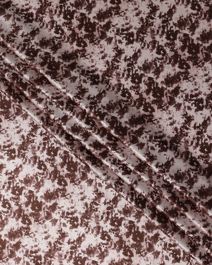 Dusty Rose Animal Print Silk Satin Fabric 110cm