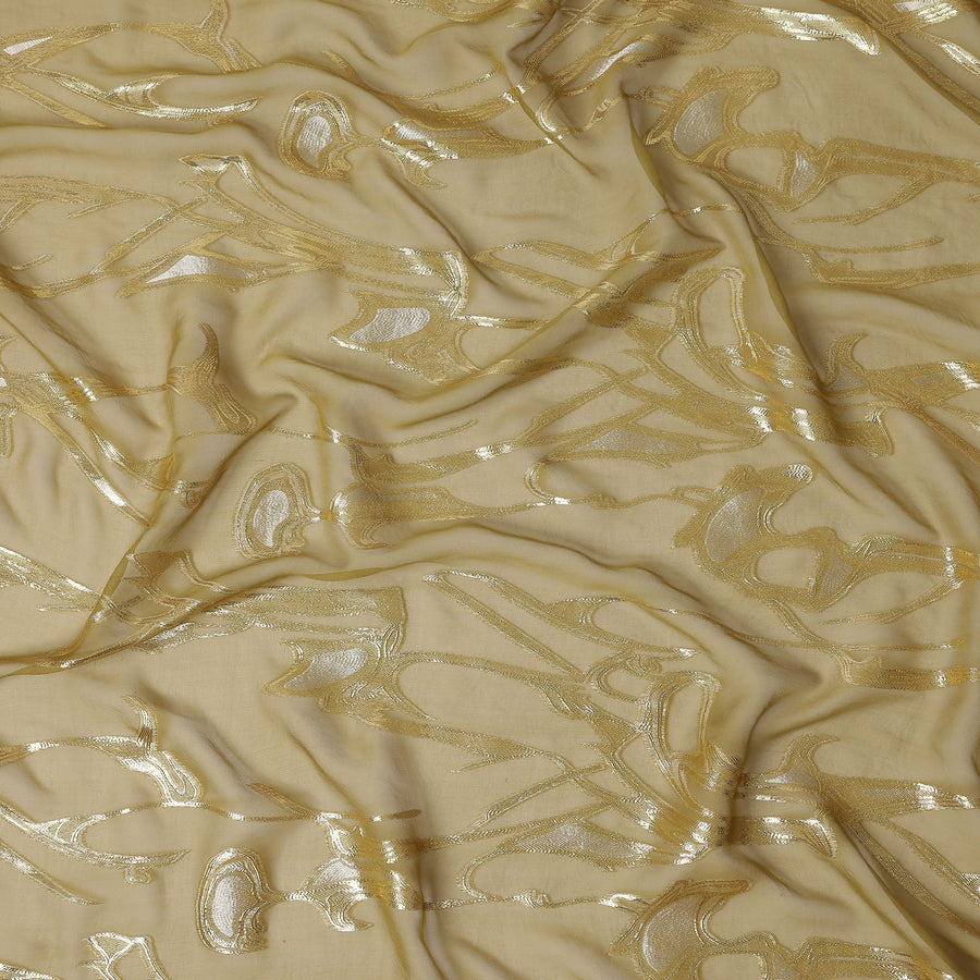 Champagne Gold Silk Chiffon Fabric 110cm | Regal Fabrics