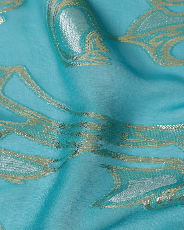 Turquoise Blue Silk Chiffon Fabric 110cm | Regal Fabrics