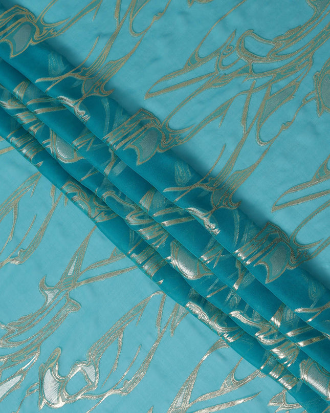 Turquoise Blue Silk Chiffon Fabric 110cm | Regal Fabrics