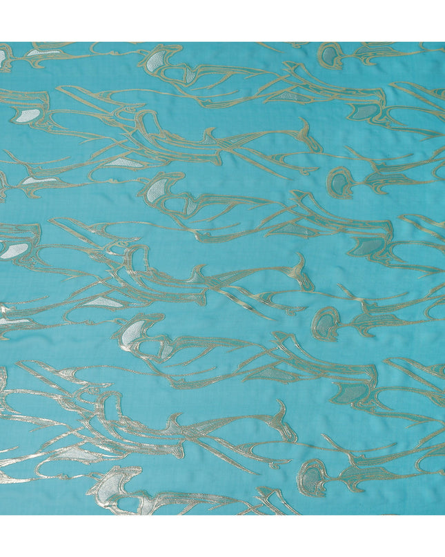 Turquoise Blue Silk Chiffon Fabric 110cm | Regal Fabrics