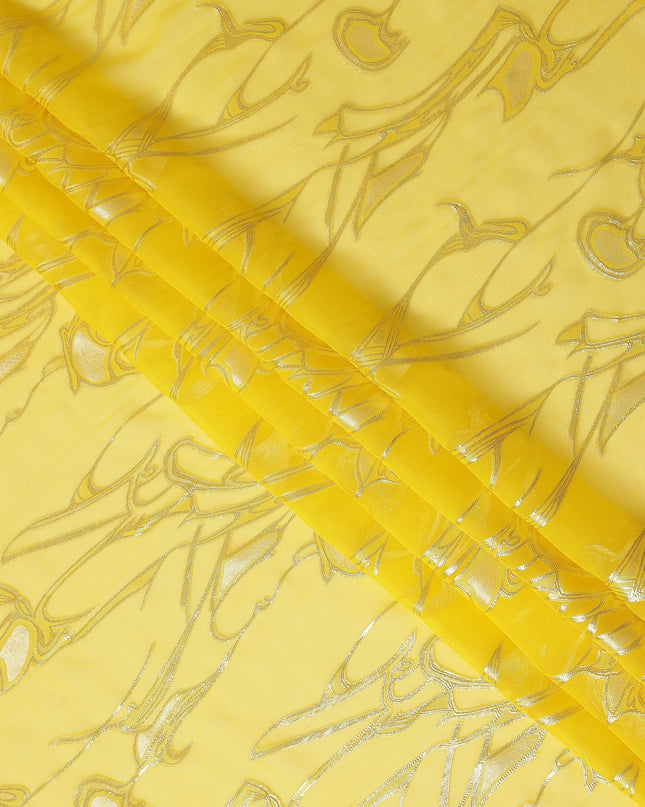 Sunshine Yellow Silk Chiffon Fabric 110cm | Regal Fabrics