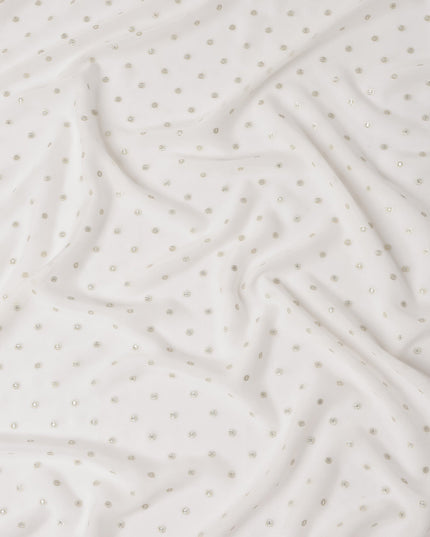 Pearl White Silk Chiffon Fabric 110cm | Regal Fabrics